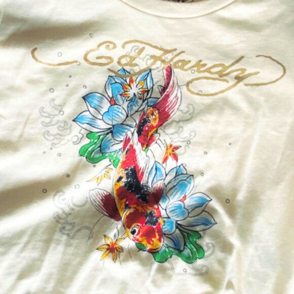 Ed Hardy Baby Tee Size M - Picture 1 of 4